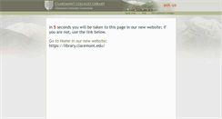 Desktop Screenshot of libraries.claremont.edu