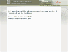 Tablet Screenshot of libraries.claremont.edu